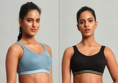 Makazio Women Sports Non Padded Bra(Multicolor)