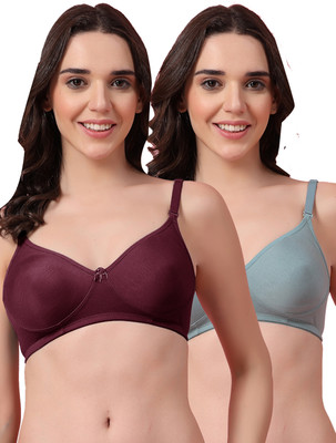 Shyam Sons FLAIR Feminaa Women T-Shirt Non Padded Bra(Purple, Green)