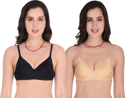 Halfspin Laicy Women T-Shirt Lightly Padded Bra(Multicolor)