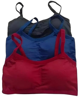 NAVRISE Women 6 Patti I Padded Bra I EveryDay Wear I Light Padded I Pack Of 3 Women Everyday Lightly Padded Bra(Black, Blue, Maroon)