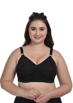 elina Full Coverage Bra for Women with Unique Style and Comfort, Pure Cotton bra Women Full Coverage Non Padded Bra(Black)