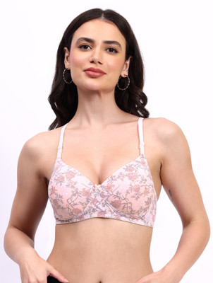 skinbeauty Lightly Padded Full Coverage Bra with Adjustable Straps For Women Women T-Shirt Lightly Padded Bra(Pink)