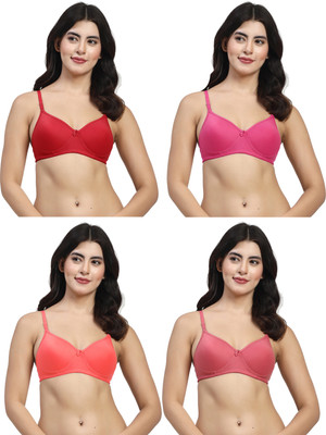 LILY mfruomalg Women T-Shirt Lightly Padded Bra(Multicolor)