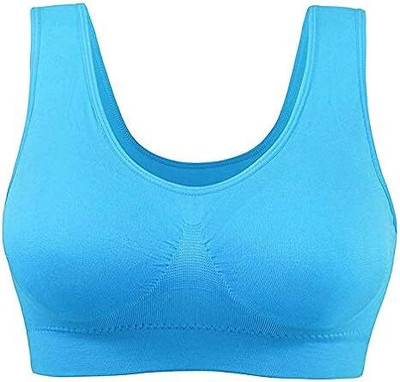 EOP Women Sports Lightly Padded Bra(Light Blue)