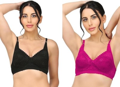 JIKADARA DECENT BRA FOR WOMEN PACK OF 2 Women Full Coverage Non Padded Bra(Multicolor)