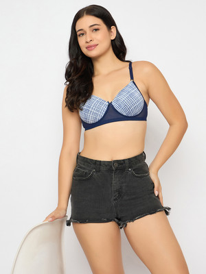 Clovia Women T-Shirt Lightly Padded Bra(Blue)