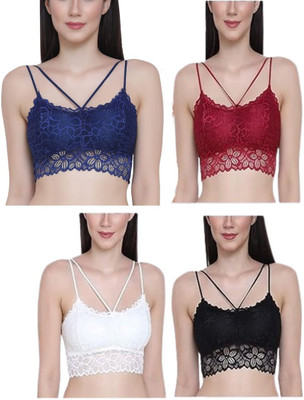 Mt Sales Women Bralette Lightly Padded Bra(Multicolor)