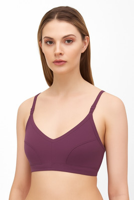 Siyaram enterprises Women’s Non-Padded Sports Bra – Seamless Comfort, Ideal for Yoga & Workout Women Sports Non Padded Bra(Purple)