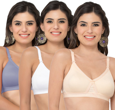 COLLEGE GIRL CG1304 Women Minimizer Lightly Padded Bra(Beige, White, Grey)
