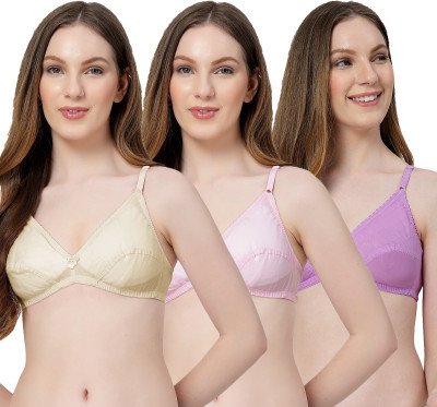 LILY anwahb Women Everyday Non Padded Bra(Beige, Pink, Purple)
