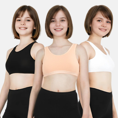 Adira Girls Training/Beginners Non Padded Bra(Multicolor)