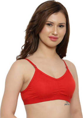 Bleint Women Everyday Non Padded Bra(Red)