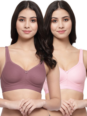 COLLEGE GIRL FullOn CG1215 T Shirt Plus Size Women Minimizer Lightly Padded Bra(Brown, Pink)