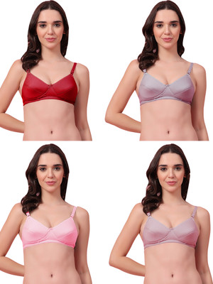 Shyam Sons FLAIR KLYN Foam Women Everyday Heavily Padded Bra(Maroon, Grey, Purple, Pink)