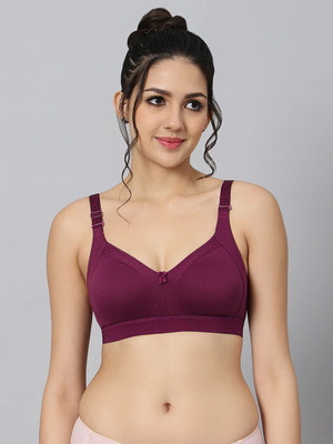 BlueNixie Cotton Material full coverage bra, Wirefree support Multiway Women Full Coverage Non Padded Bra(Maroon)