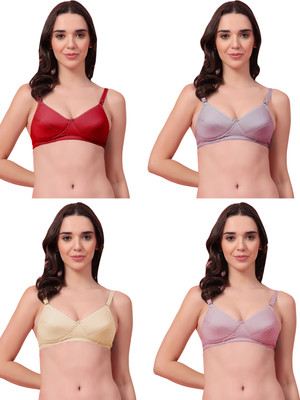 Shyam Sons FLAIR KLYN Foam Women Everyday Heavily Padded Bra(Maroon, Grey, Beige, Purple)