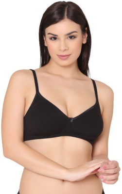 Groversons Paris Beauty Women Full Coverage Non Padded Bra(Black)