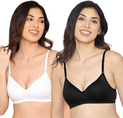 K LINGERIE Sharon Women's Padded T-Shirt Bra. Women T-Shirt Lightly Padded Bra(White)