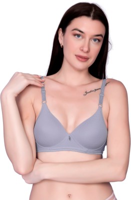 DealSeven fashion Women Cage Bra Lightly Padded Bra(Grey)