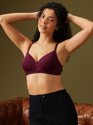 Clovia Women T-Shirt Lightly Padded Bra(Purple)