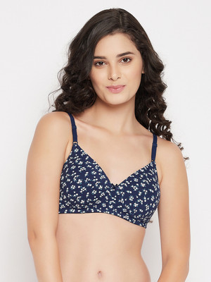 Clovia Women T-Shirt Lightly Padded Bra(Blue)
