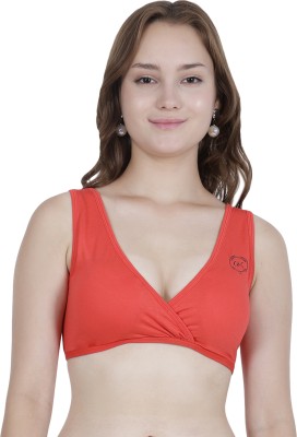 Curves & Couture Feeding Bra/Nursing Bra, Maternity Bra Women Maternity/Nursing Non Padded Bra(Red)