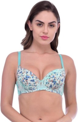 EYESOFPANTHER Women Push-up Lightly Padded Bra(Light Green)