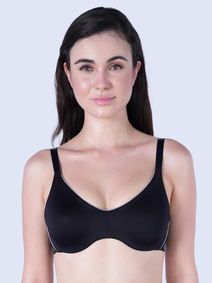 SOIE Women T-Shirt Non Padded Bra(Black)