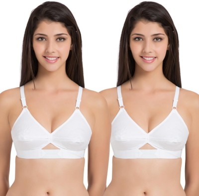 Centra Women Full Coverage Non Padded Bra(White)