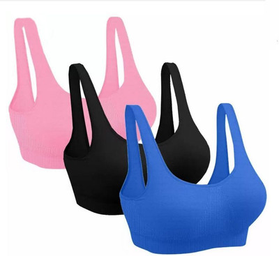 Xyra Women Sports Non Padded Bra(Multicolor)