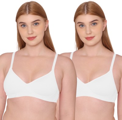 TWEENS Tweens Minimiser Support Medium Padded Cotton Rich Full Coverage Bra Women Everyday Lightly Padded Bra(White)