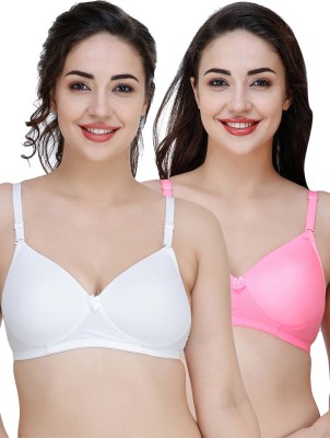 COLLEGE GIRL CGPAD1210-CGPAD1204 Women Everyday Lightly Padded Bra(White, Pink)