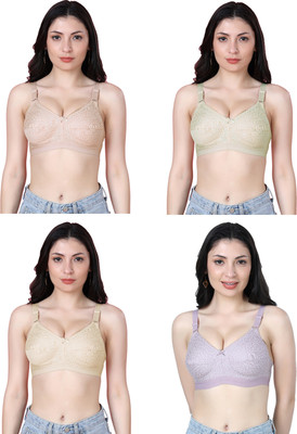 Shyam Sons FLAIR Dipali Women Minimizer Non Padded Bra(Yellow, Orange, Purple, Brown)