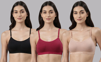 Dollar Missy Wire-Free Beginers Women Training/Beginners Non Padded Bra(Black, Maroon, Beige)