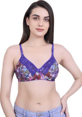 calibra PREMIUM,PRINTED PADDED BRA WITH LACE Women Everyday Heavily Padded Bra(Multicolor)