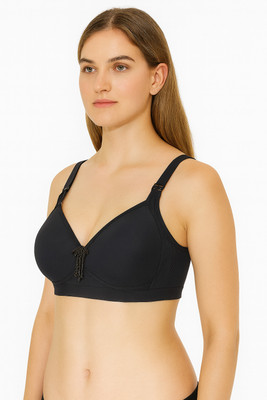 Hpa Women’s Light Padded Full Coverage Bra | Size Adjustable Straps & Self Lining Women Everyday Lightly Padded Bra(Black)