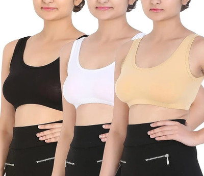 Dwinkky FREE SIZE Women Sports Non Padded Bra(Multicolor)