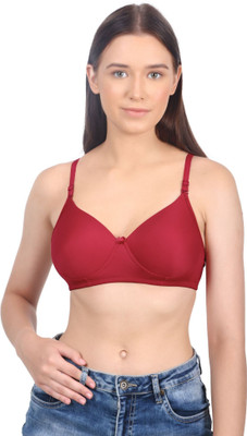 Vanila Women Lightly Padded Non-Wired T-Shirt Bra(Maroon) Women T-Shirt Lightly Padded Bra(Maroon)