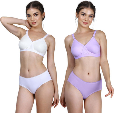 CARLTON LONDON Women Everyday Non Padded Bra(White, Purple)