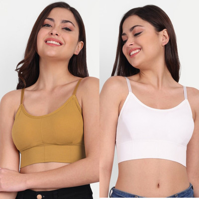 Comfy Secret 646_YELLOW_WHITE_FREE Women Everyday Lightly Padded Bra(Multicolor)