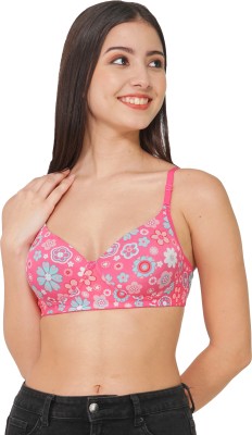 Madam BRA Women T-Shirt Lightly Padded Bra(Pink)