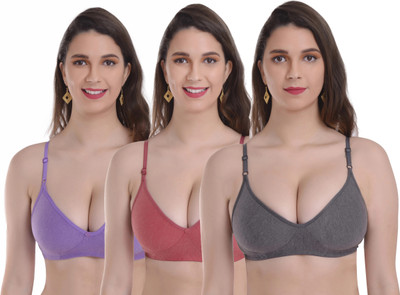 louise miryam Non padded regular bra Women Everyday Non Padded Bra(Multicolor)