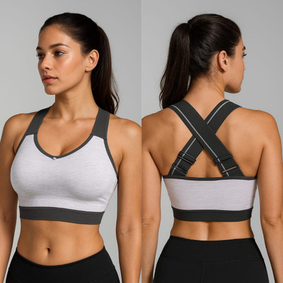Sportzone Women Everyday Non Padded Bra(Grey)