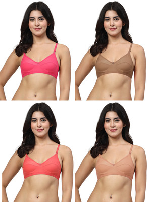 LILY anpas Women Everyday Non Padded Bra(Beige, Pink, Red, Brown)
