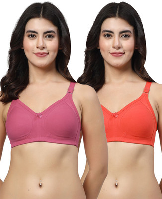 LILY iranos Women Everyday Non Padded Bra(Purple, Red)