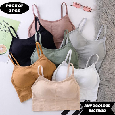 MAHEK CREATIVE Women T-Shirt Lightly Padded Bra(Beige, White, Grey)