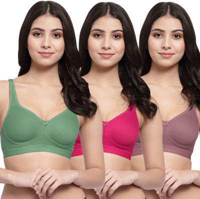COLLEGE GIRL CG1215 Women Minimizer Lightly Padded Bra(Green, Pink, Maroon)