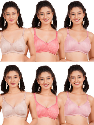 FigureFit MistyMould Women T-Shirt Non Padded Bra(Multicolor)