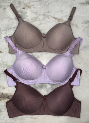 GHUDO Women T-Shirt Lightly Padded Bra(Multicolor)