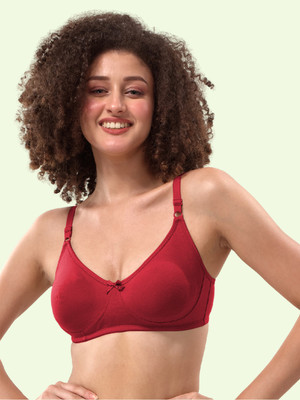 Lyra Women Full Coverage Non Padded Bra(Red)